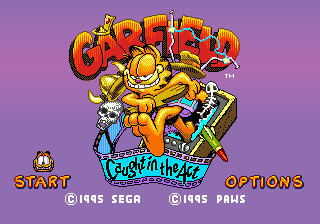 Garfield - Caught in the Act (USA, Europe) Title Screen